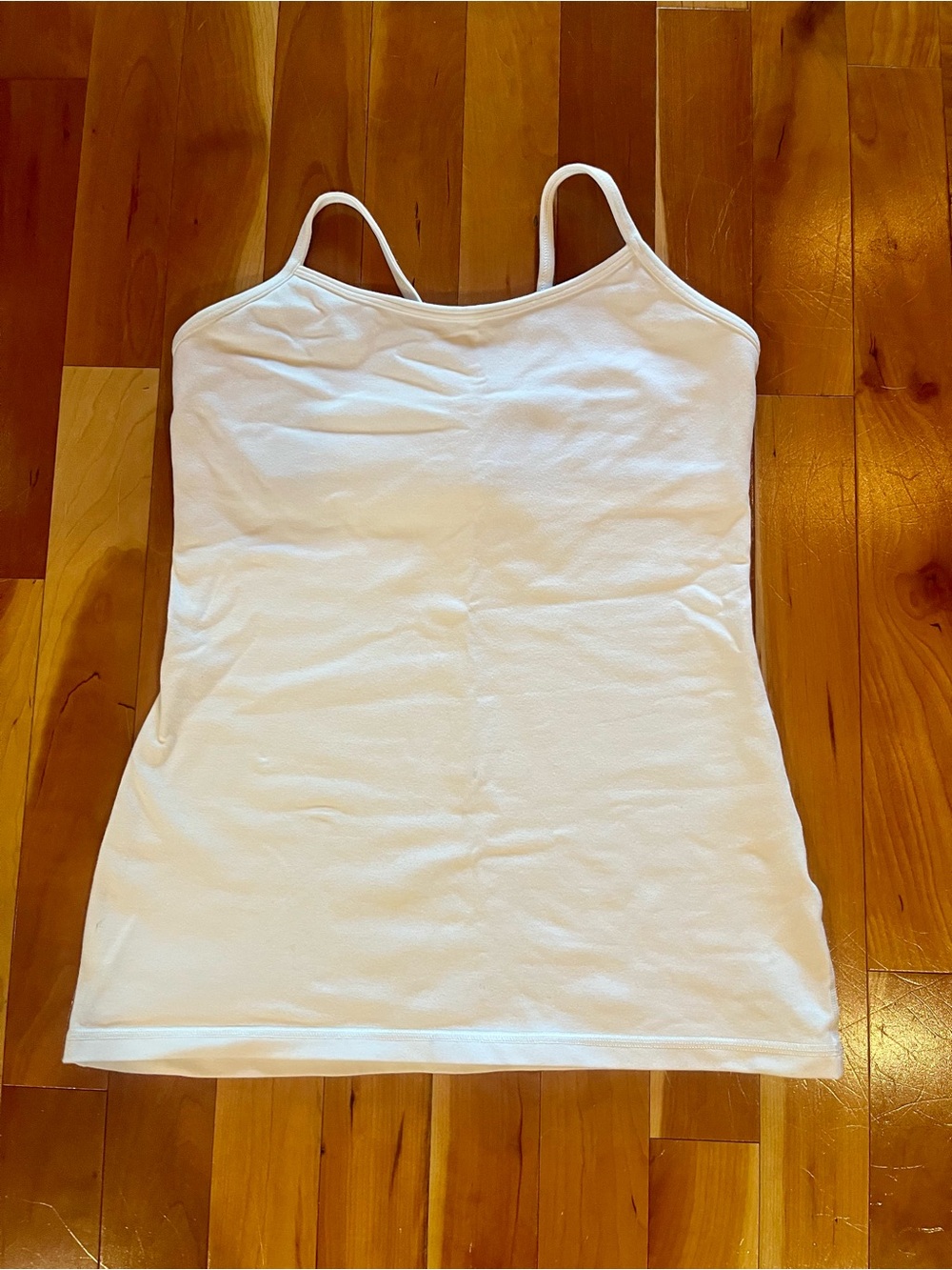 Lululemon White Spaghetti Strap Tank